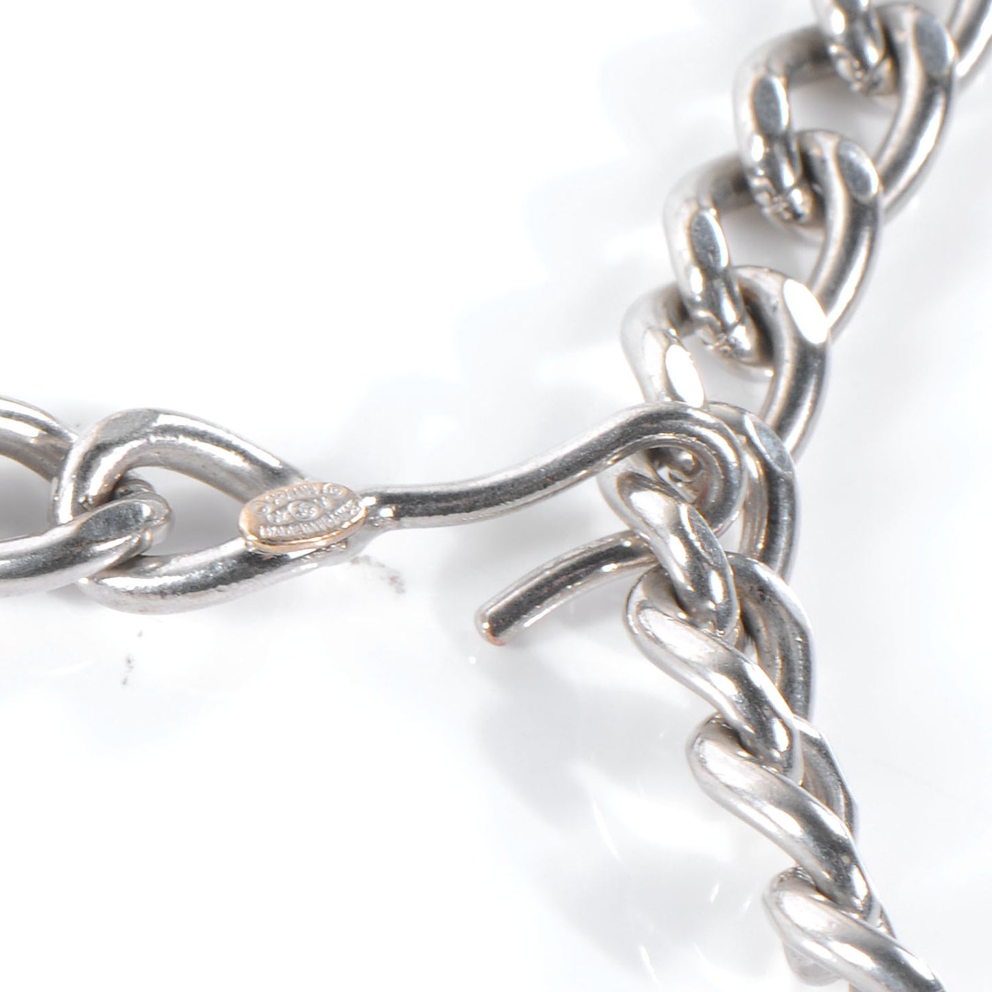 CC Chain Logo Belt Silver