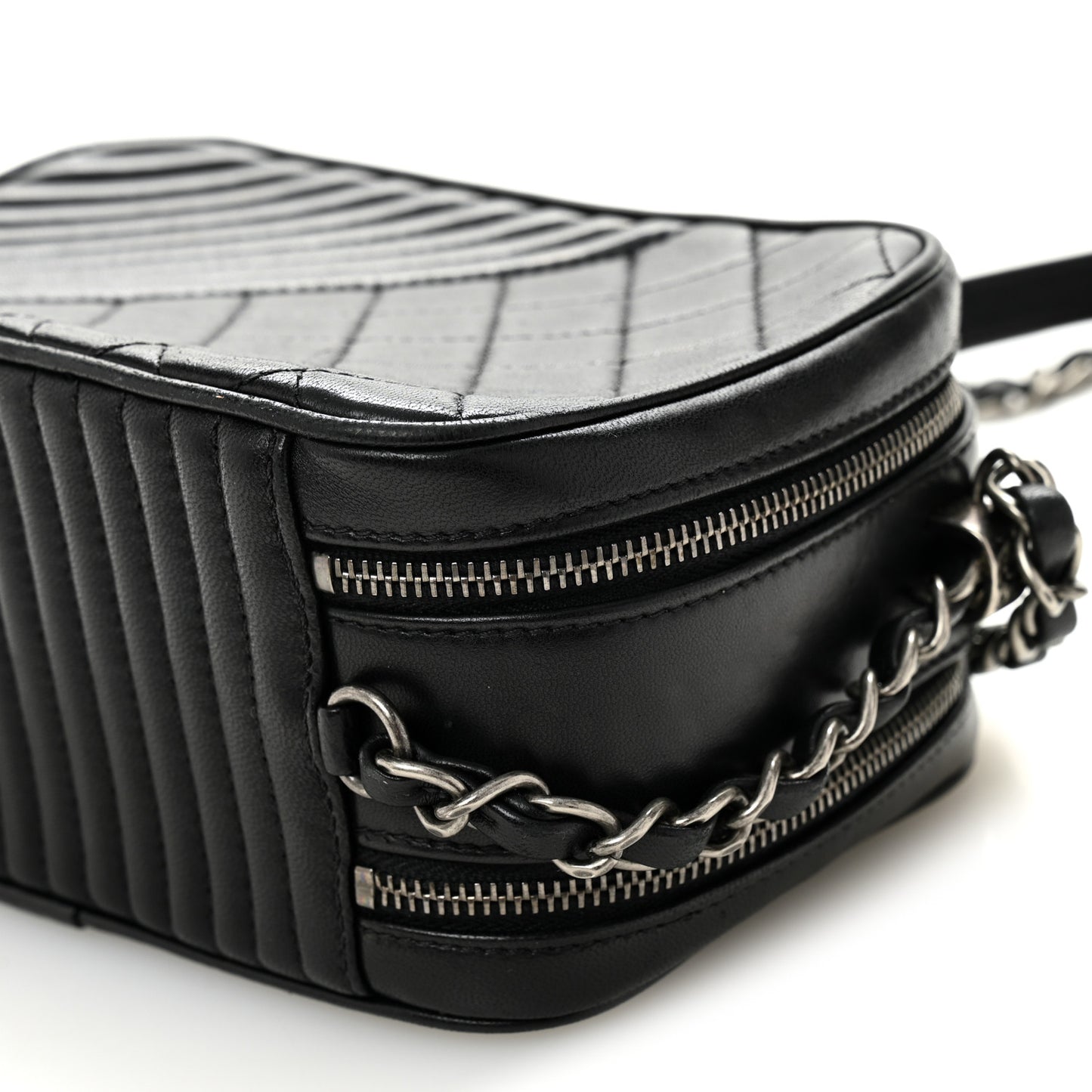 Lambskin Small Coco Boy Camera Case Black