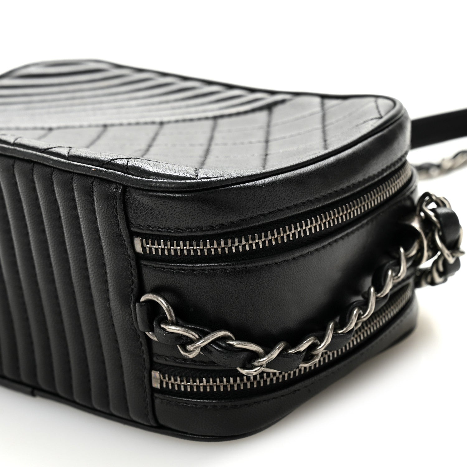 Chanel Lambskin Small Coco Boy Camera Case Black 10 of 11