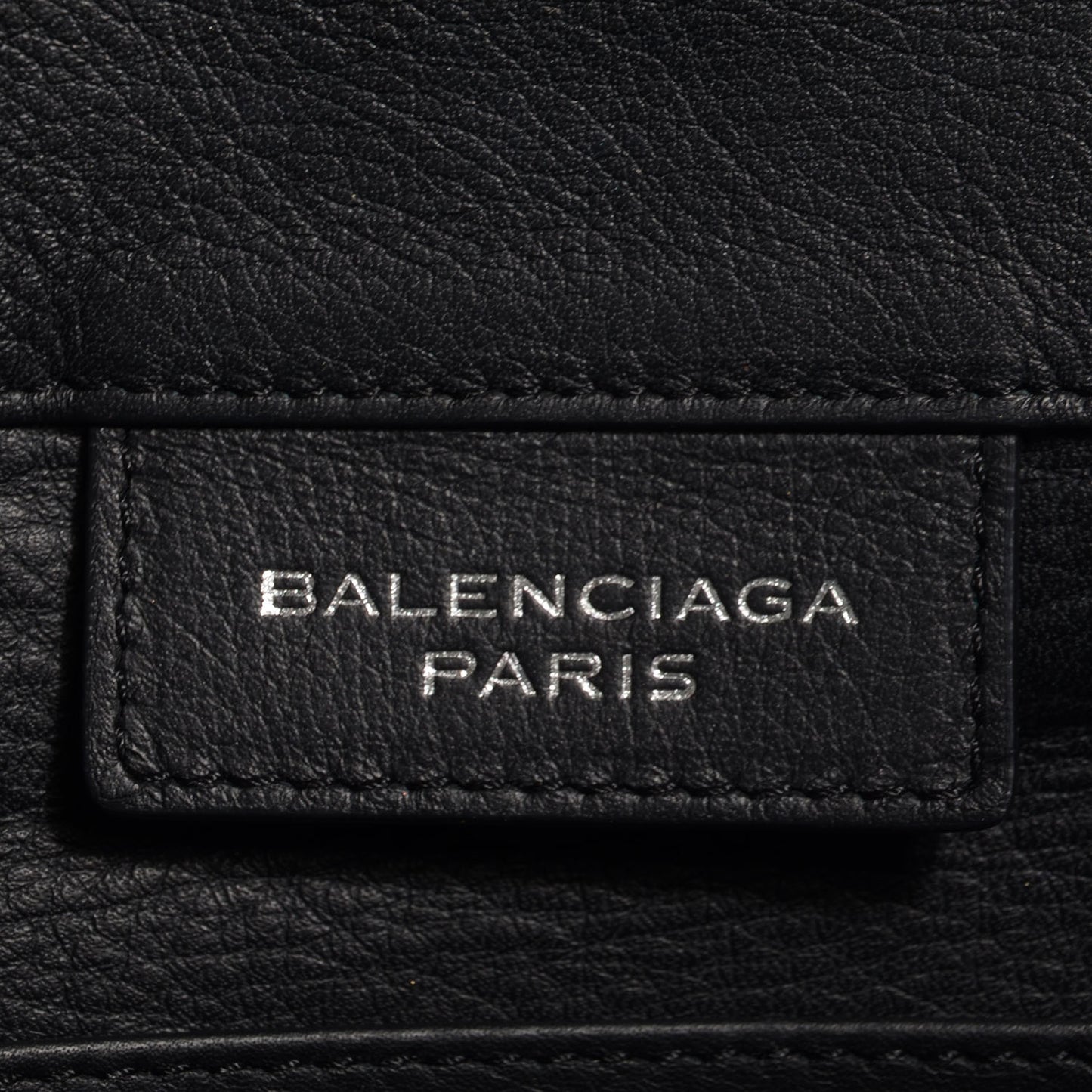 Veau Leather Papier Sight Clutch Black