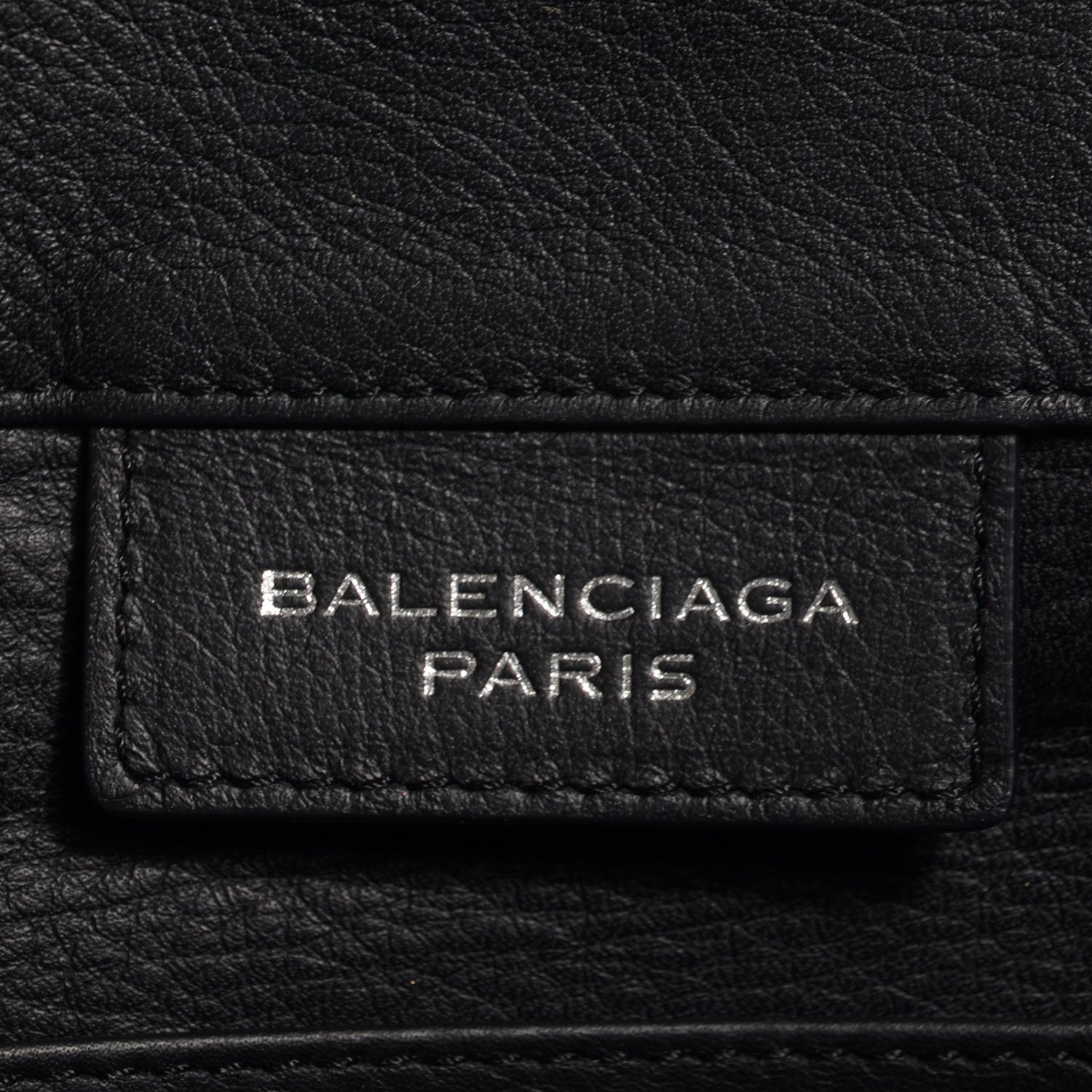 Balenciaga Veau Leather Papier Sight Clutch Black 6 of 9