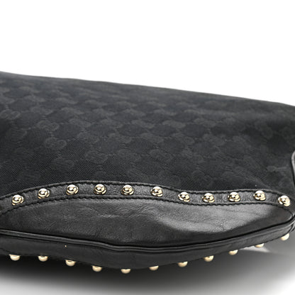 Gucci Monogram Pelham Studded Shoulder Bag Black 9 of 10