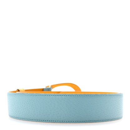 Gucci Textured Dollar Calfskin Criss-Cross Double G Memorable Buckle 40mm Belt 100 40 Dusty Azure Crop 2 of 6