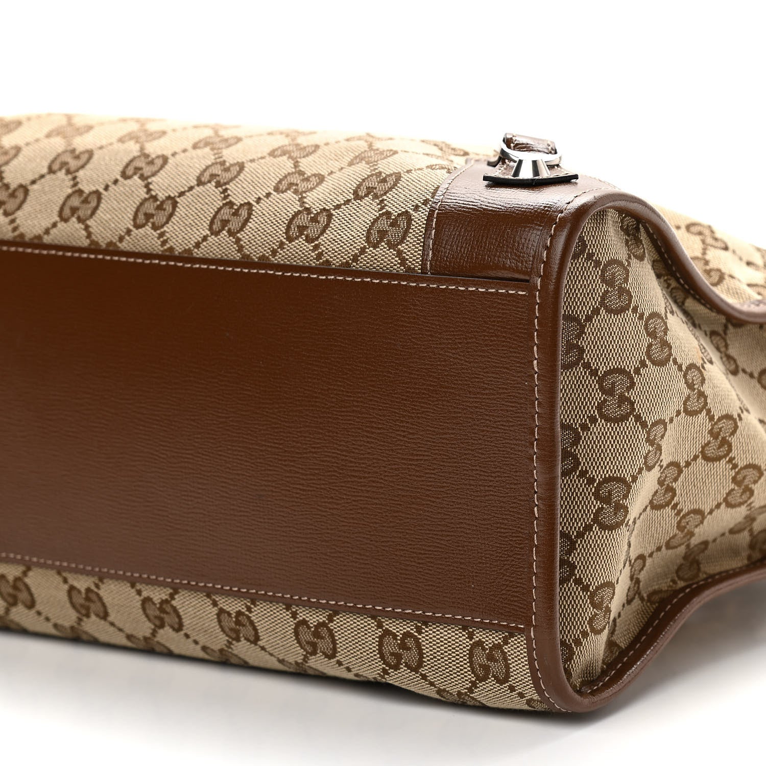 Balenciaga X GUCCI GG Monogram Azalea Calfskin Neo Classic Silver Hardware Medium City Beige Ebony Brown Sugar 10 of 10