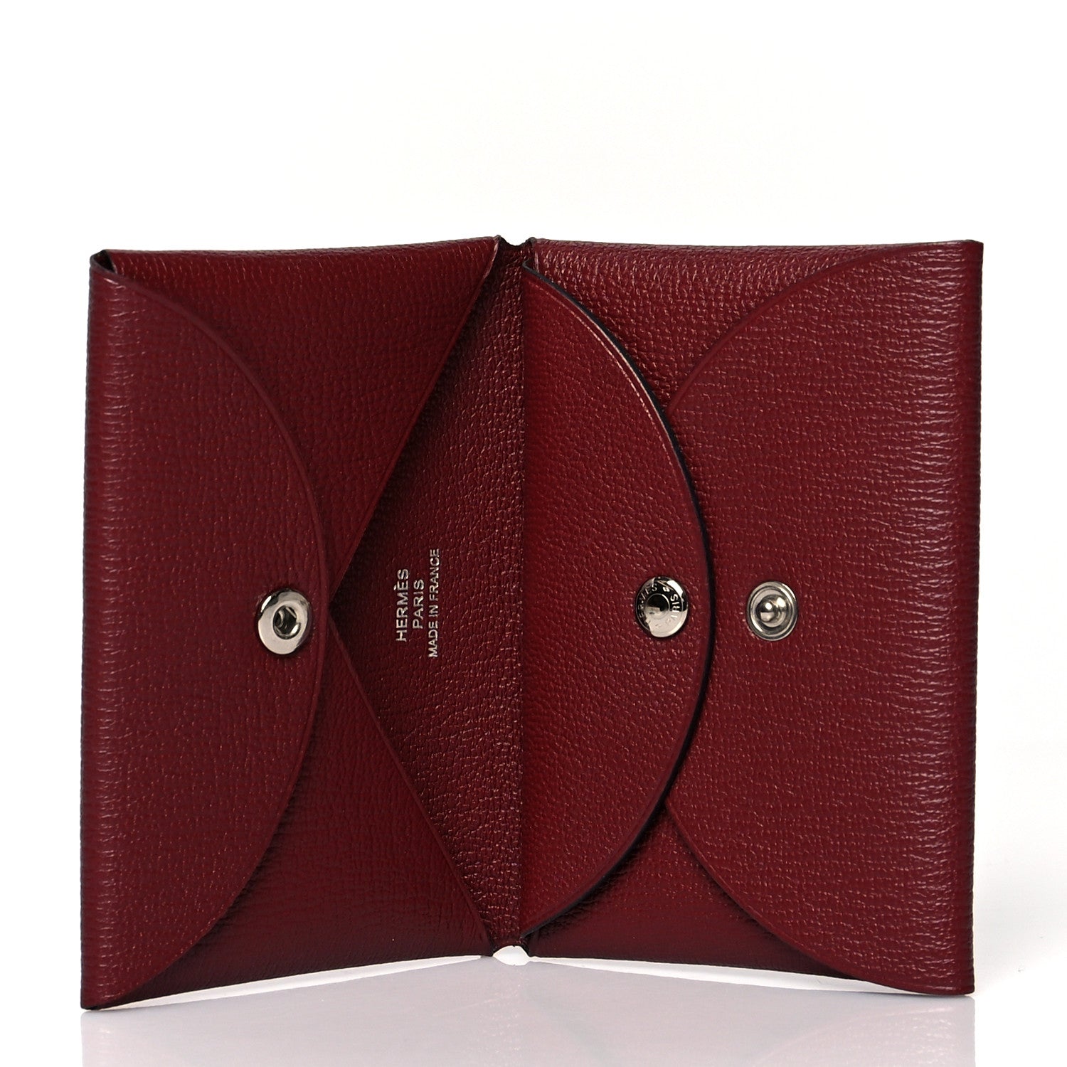 Hermes Chevre Mysore Calvi Duo Card Case Rouge H 5 of 10