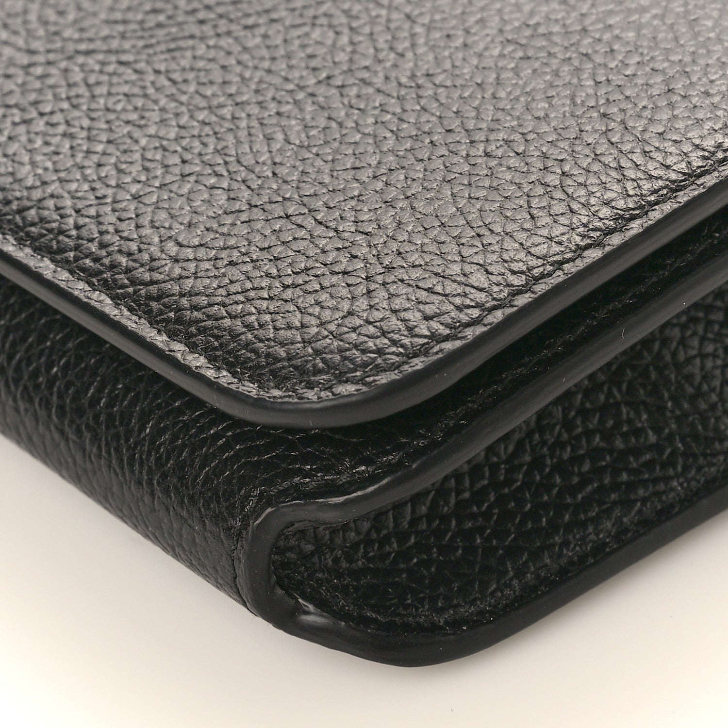 Balenciaga Grained Calfskin Logo Cash Phone Holder Wallet On Chain Black White 9 of 9