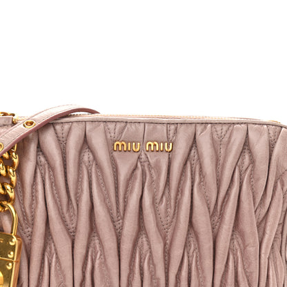 Miu Miu Nappa Matelasse Crossbody Clutch Mughetto 9 of 11