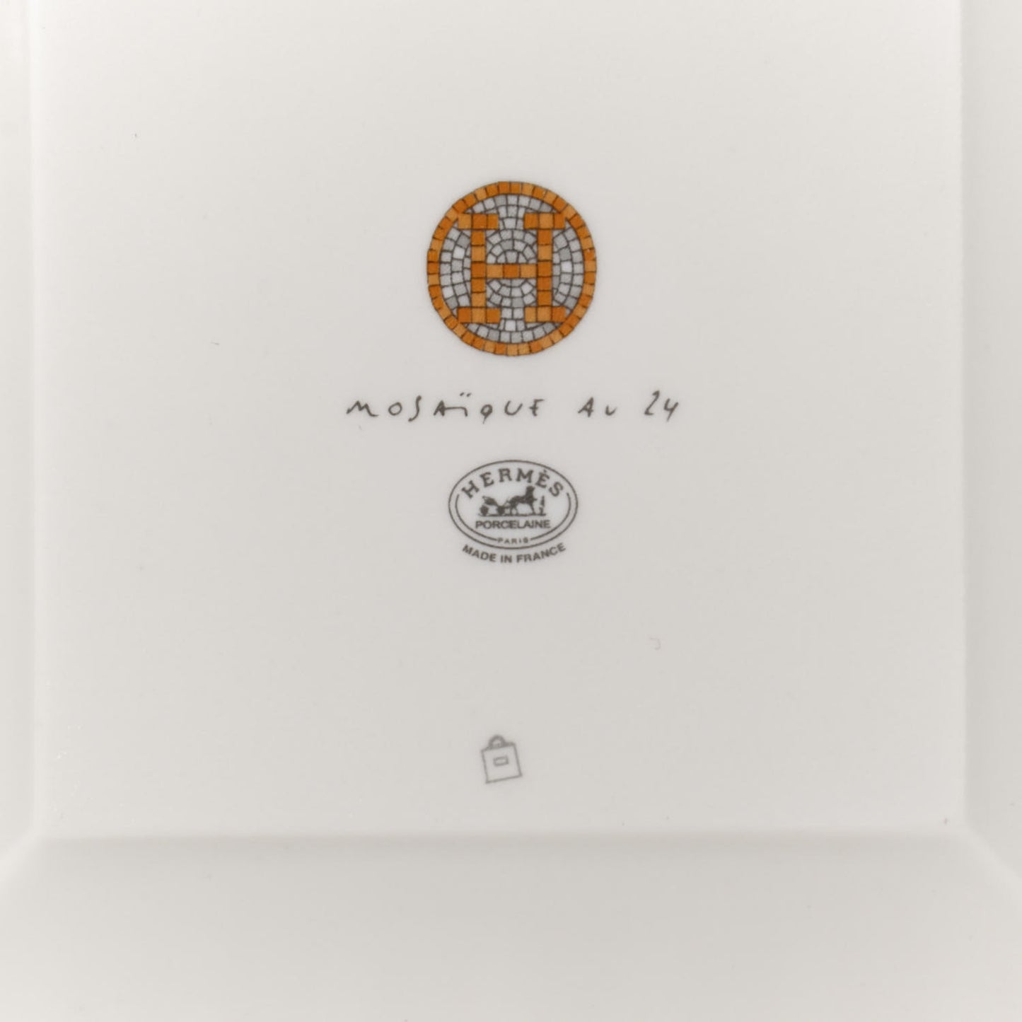 Porcelain Mosaique au 24 Square Plate N°2 Gold