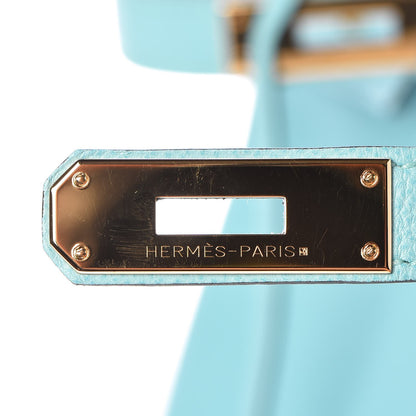 Hermes Epsom Birkin 30 Bleu Atoll 11 of 35
