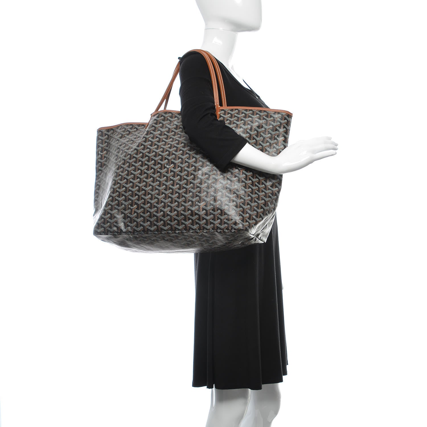 Goyard Goyardine Saint Louis GM Black Gold 2 of 11
