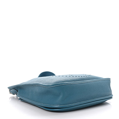Hermes Taurillon Clemence Evelyne III PM Blue Jean 4 of 9