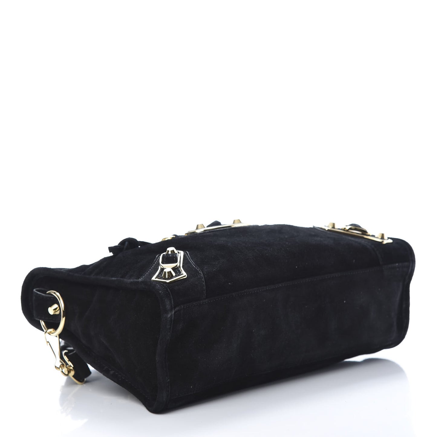 Suede Gold Metallic Edge Hardware S City Black