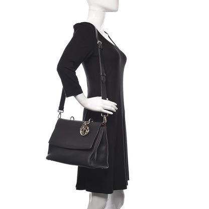 Christian Dior Bullcalf Medium Be Dior Flap Black Fraise 2 of 10