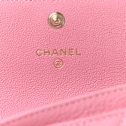 Chanel Caviar Quilted Boy Flap Card Holder Wallet Light Pink 6 of 7