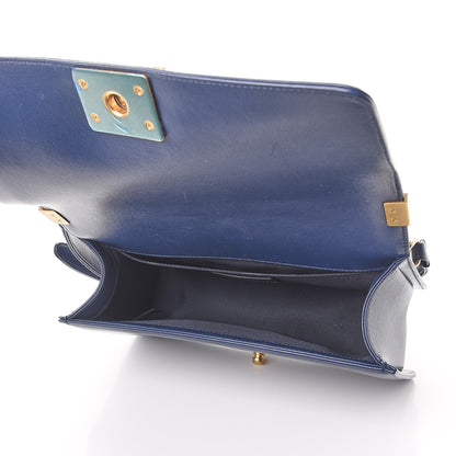 Chanel Lambskin Quilted Medium Boy Flap Dark Blue 5 of 9