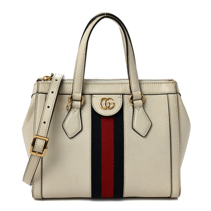 Gucci Textured Calfskin Web Small Ophidia Tote Bag Mystic White 1 of 11