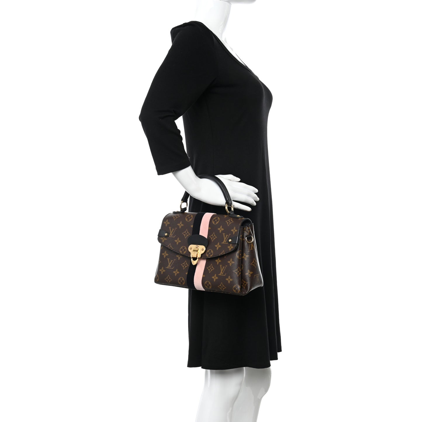 Monogram Georges BB Black Rose Poudre