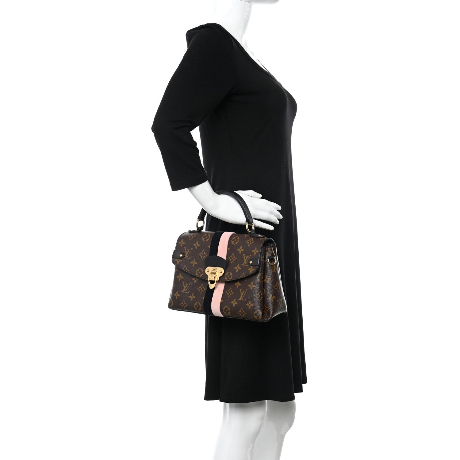 Louis Vuitton Monogram Georges BB Black Rose Poudre 2 of 11