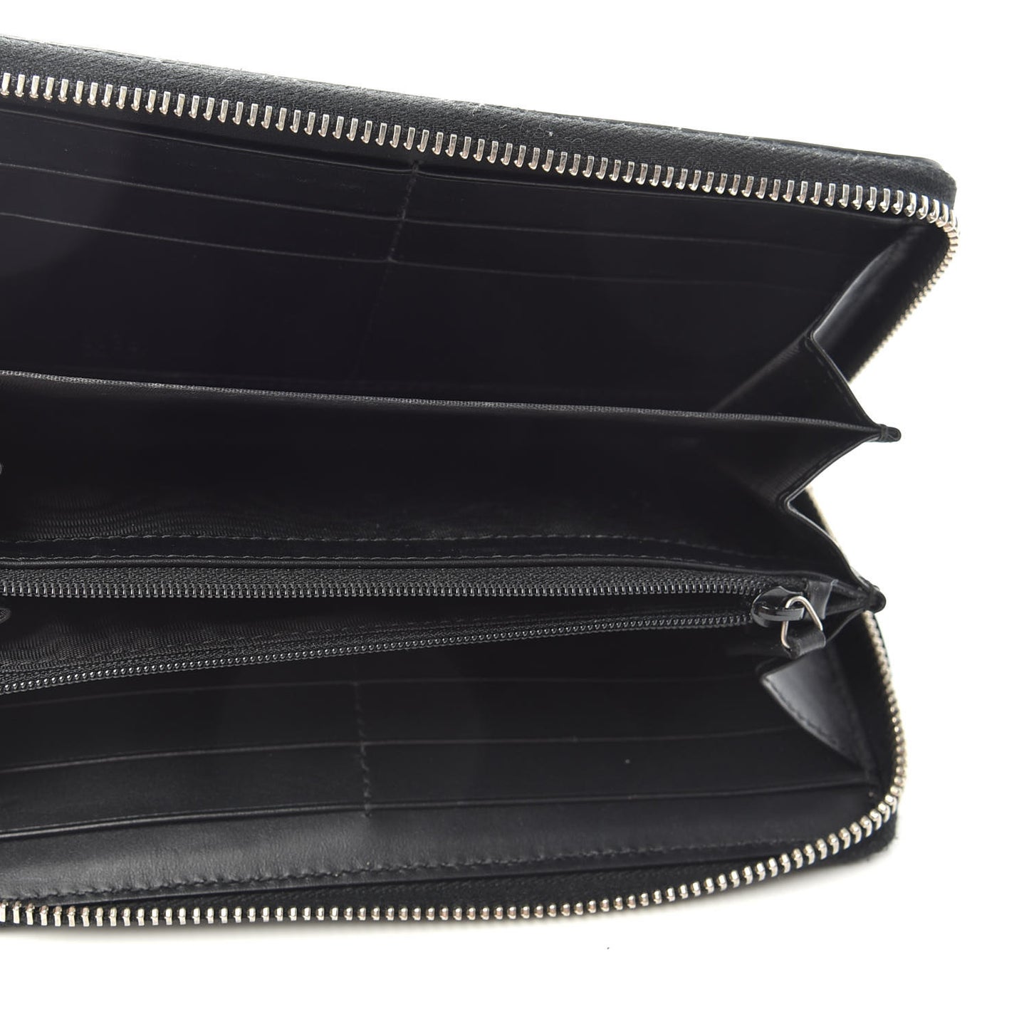 GG Supreme Monogram Kingsnake Zip Around Wallet Black