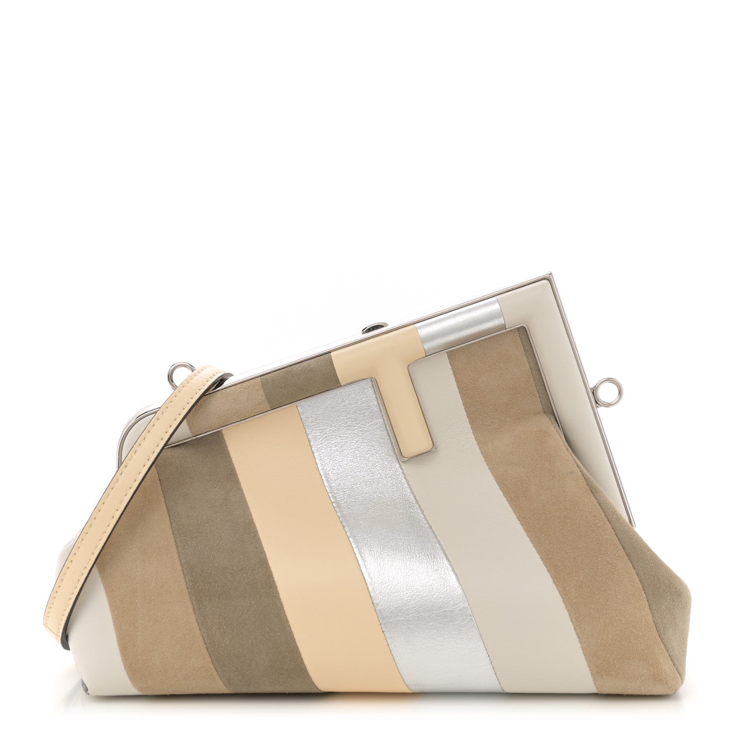 Fendi Nappa Suede Striped Inlay Small Fendi First Multicolor 1 of 10