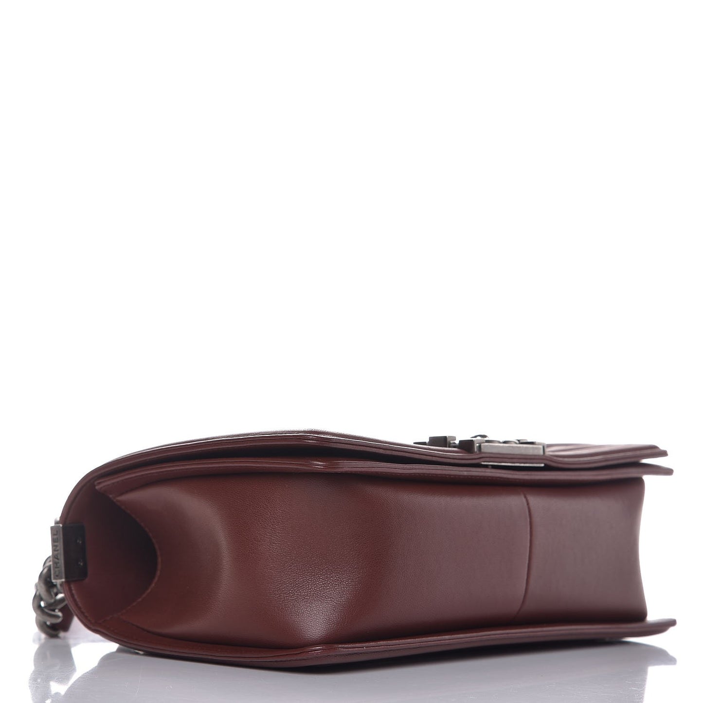 Lambskin Quilted Medium Boy Flap Burgundy