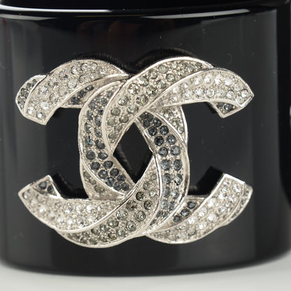 Chanel Resin Crystal CC Cuff Black 7 of 7