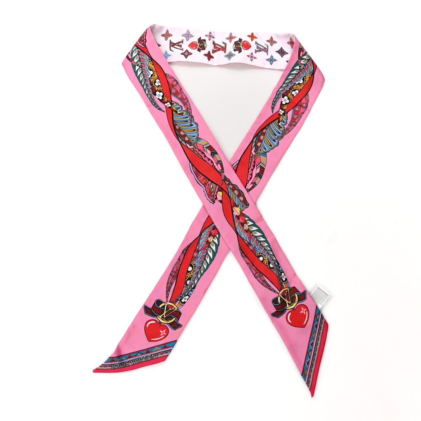 Silk Monogram Romance BB Bandeau Rose