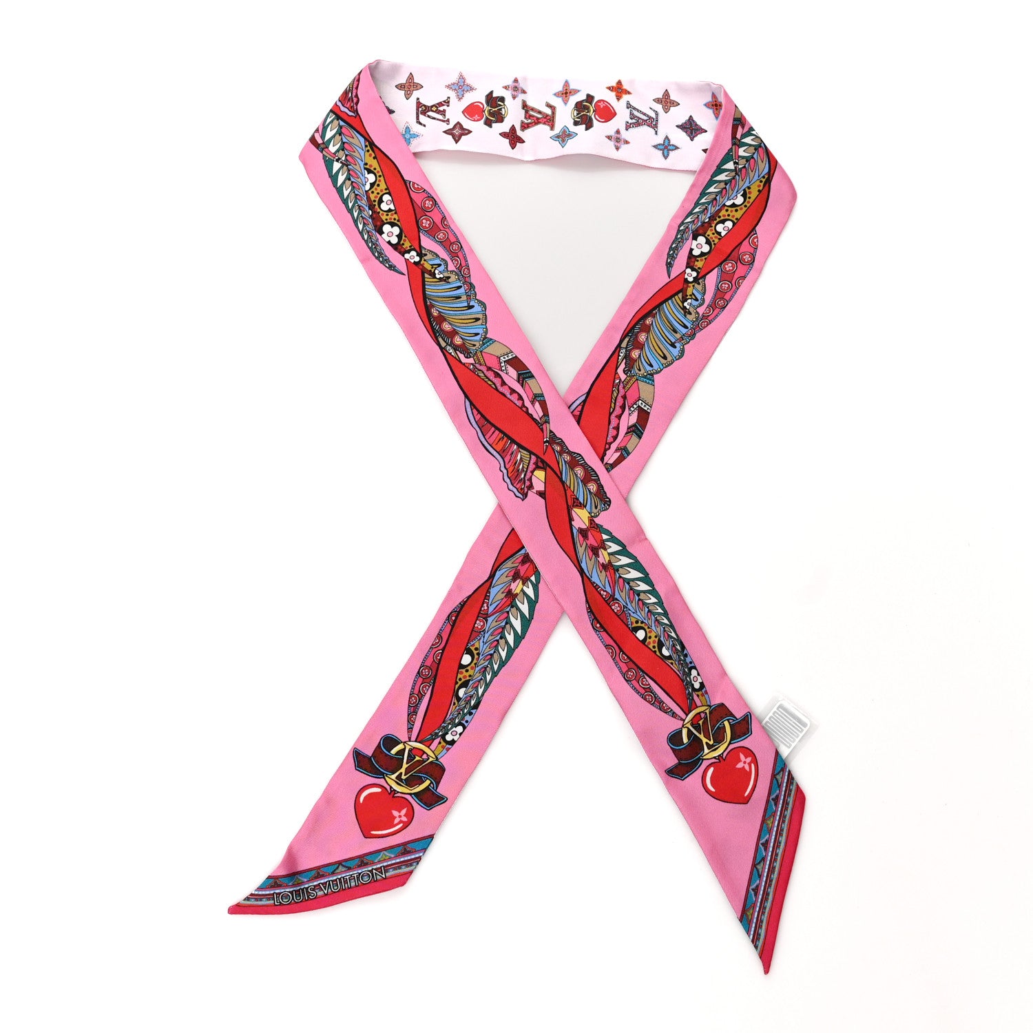 Louis Vuitton Silk Monogram Romance BB Bandeau Rose 1 of 3