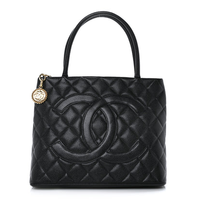 Chanel Caviar Quilted Medallion Tote Black 1 of 9
