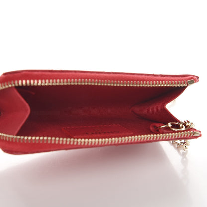Chanel Lambskin Quilted Key Holder Case Red 5 of 9