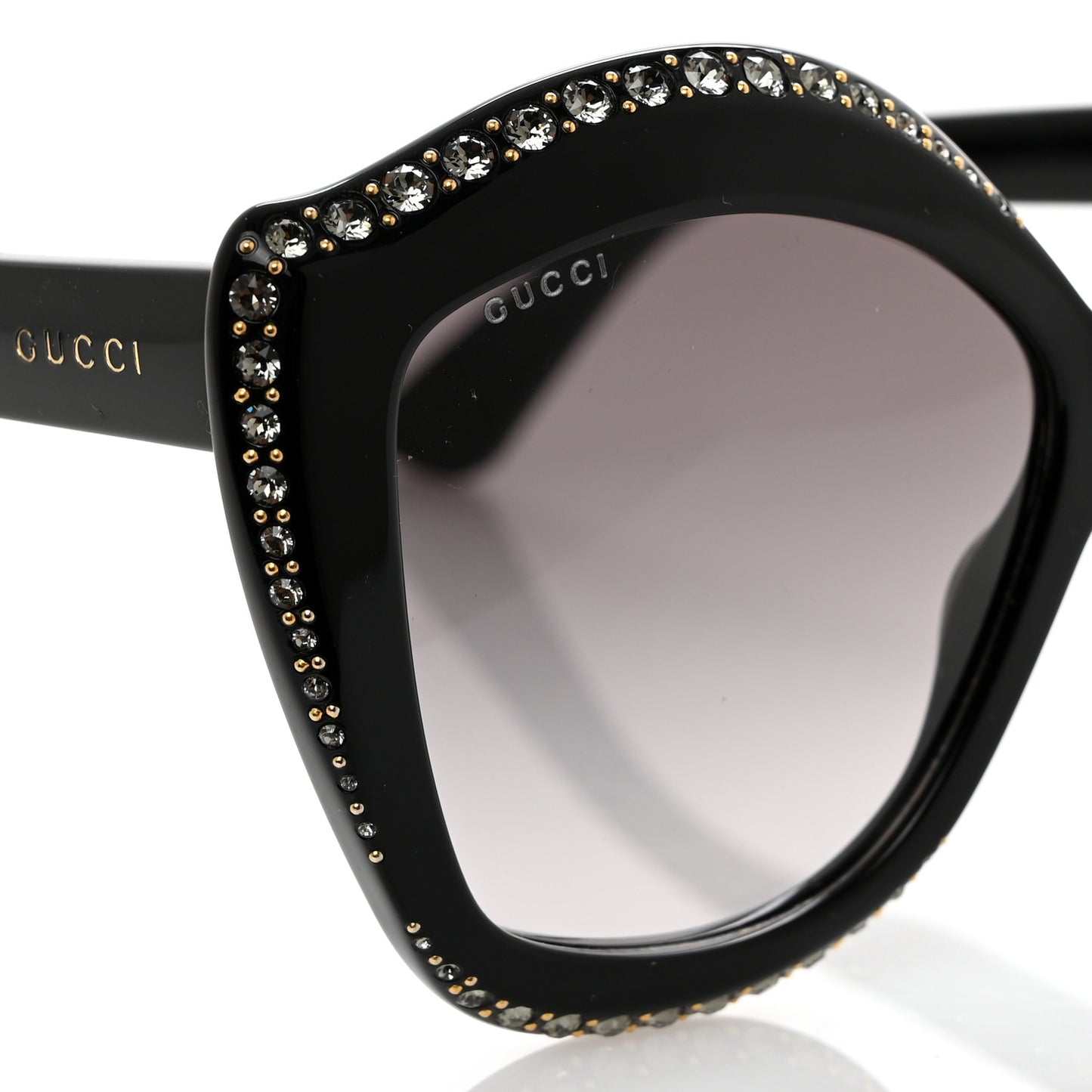 Crystal Cat Eye Sunglasses GG0118S Black