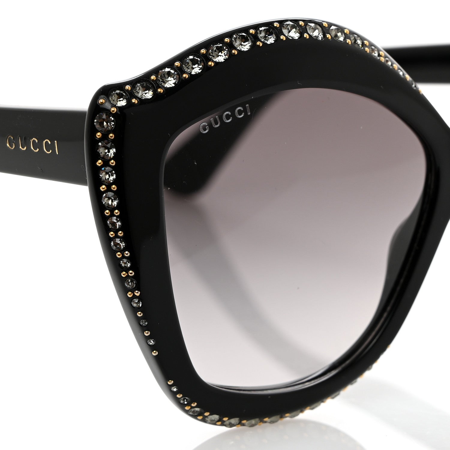 Gucci Crystal Cat Eye Sunglasses GG0118S Black 7 of 8