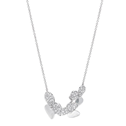 Tiffany Platinum Diamond Mini Paper Flowers Cluster Pendant Necklace 1 of 6