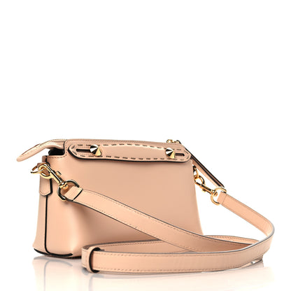 Fendi Vitello King Logo Embossed Mini By The Way Boston Bag Light Rose 3 of 8