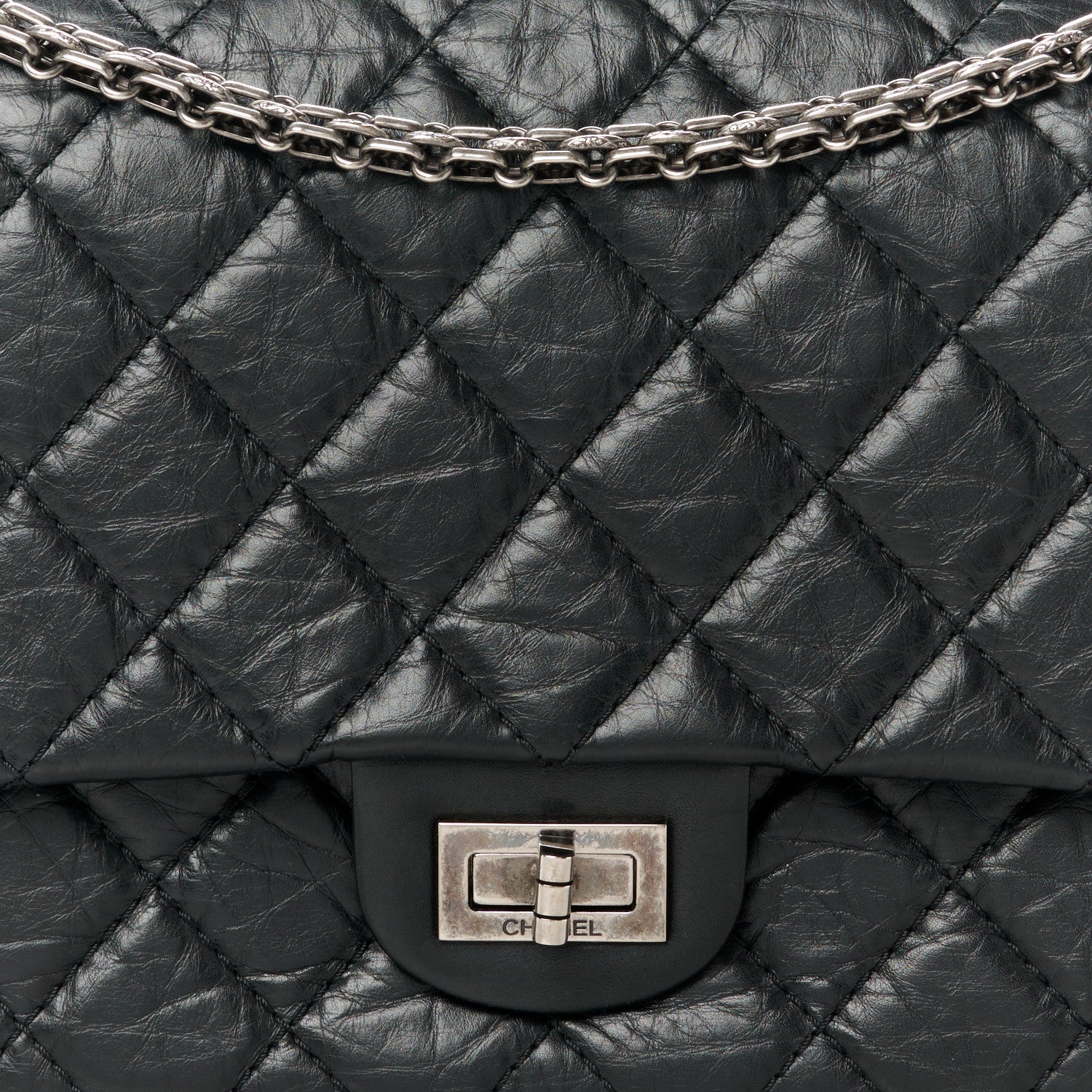 Chanel Aged Calfskin Quilted 2.55 Reissue 226 Flap Black 8 of 10