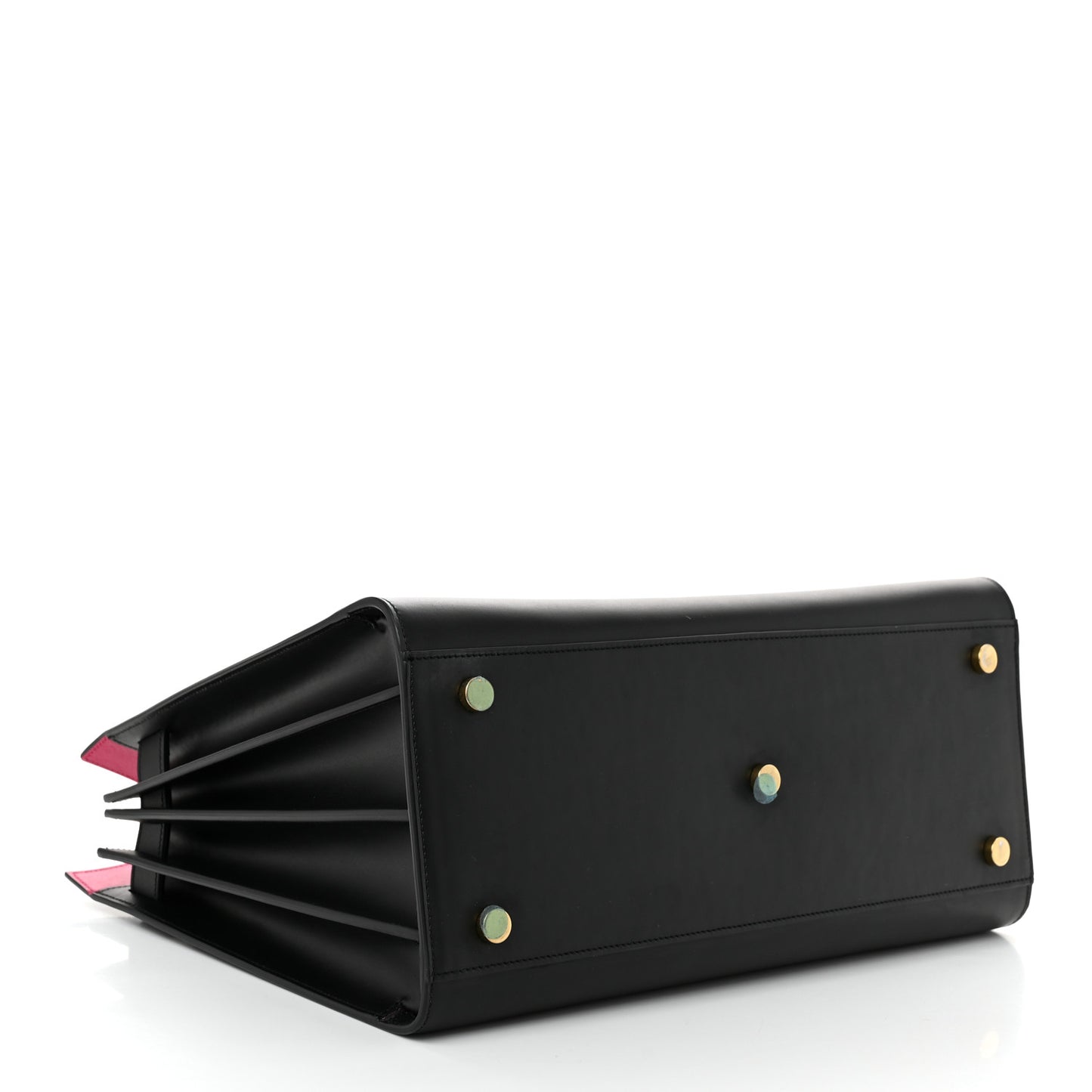 Calfskin Small Sac De Jour Black Fuchsia