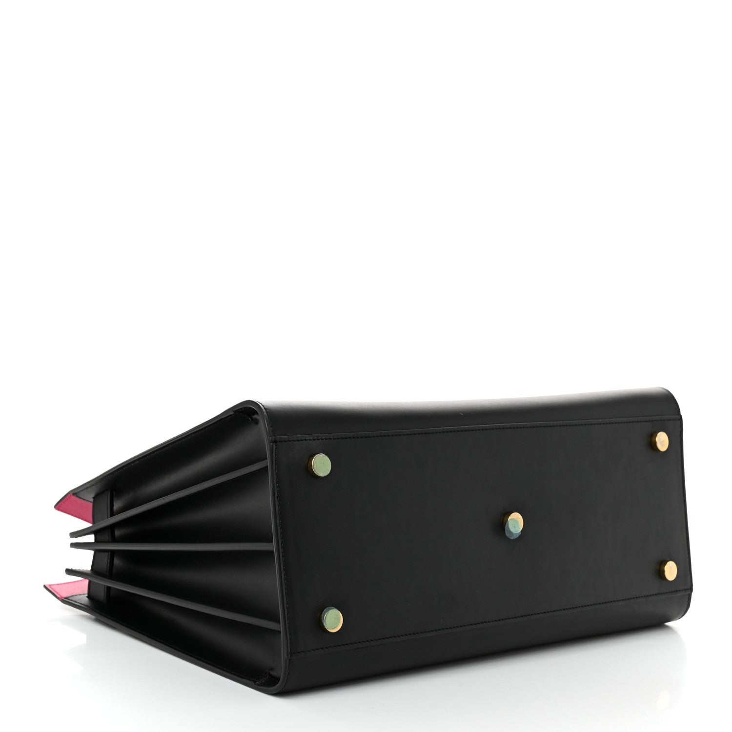 Saint Laurent Calfskin Small Sac De Jour Black Fuchsia 4 of 10