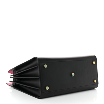 Saint Laurent Calfskin Small Sac De Jour Black Fuchsia 4 of 10