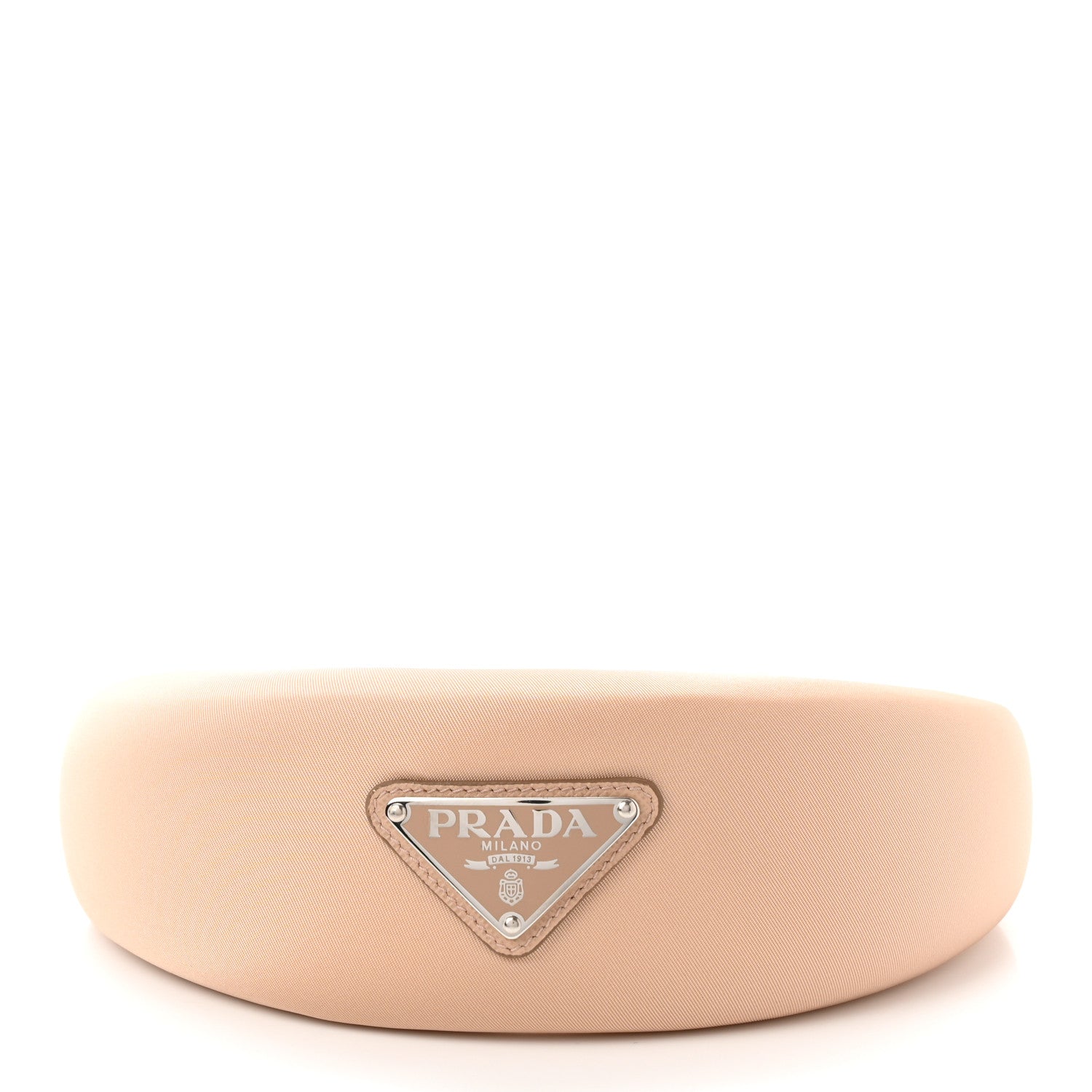 Prada Re-Nylon Triangle Logo Headband Deserto 3 of 9