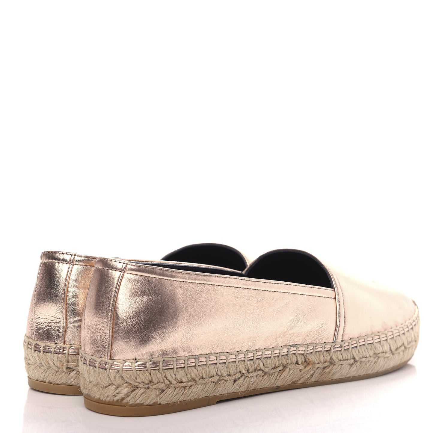 Metallic Lambskin Monogram Espadrilles 36 Blush