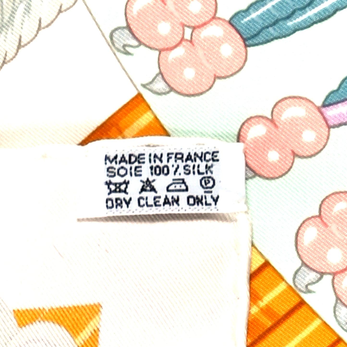 Silk Ceintures et Liens Scarf 90 White Corail Multicolor
