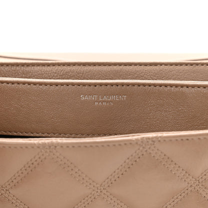 Saint Laurent Lambskin Quilted Small Becky Chain Bag Gold Sand 6 of 11