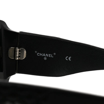 Chanel Lambskin Shield Quilted Sunglasses 71267 Black 6 of 9