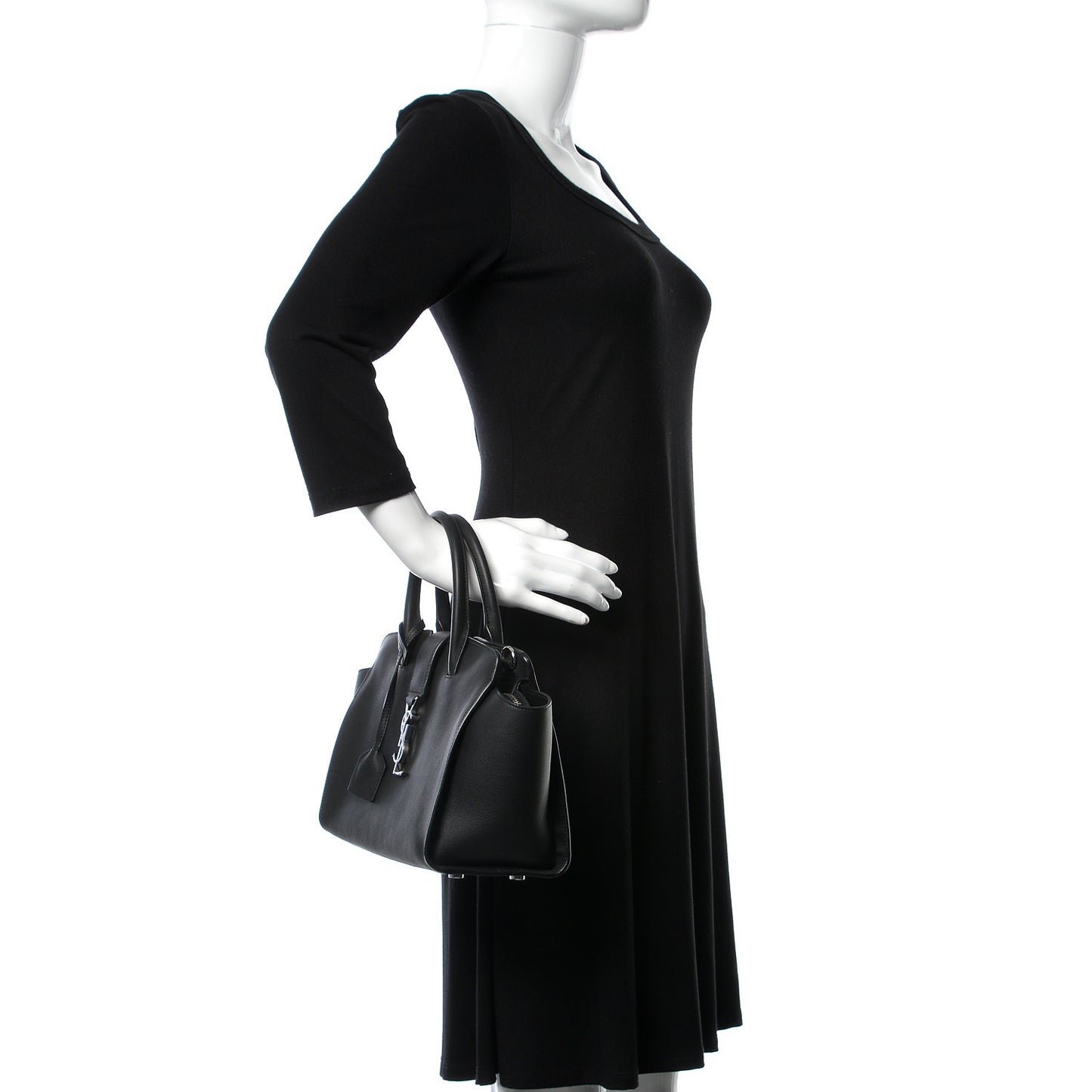 Smooth Calfskin Baby Monogram Downtown Cabas Black