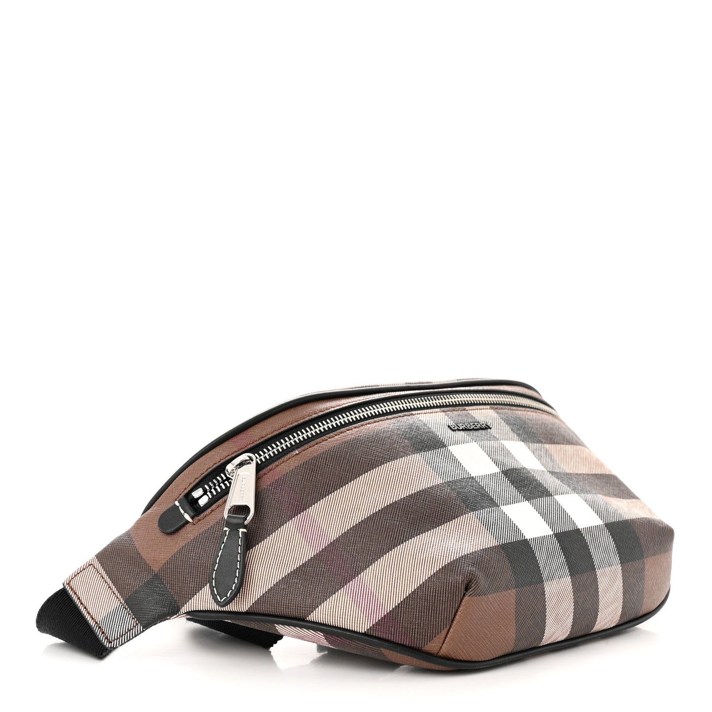 E-canvas Check Cason Bum Bag Dark Birch Brown