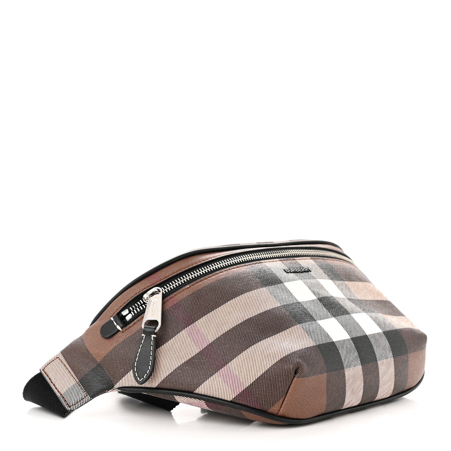 Burberry E-canvas Check Cason Bum Bag Dark Birch Brown 4 of 9