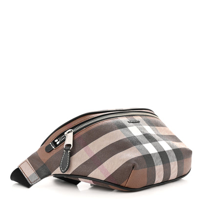 Burberry E-canvas Check Cason Bum Bag Dark Birch Brown 4 of 9