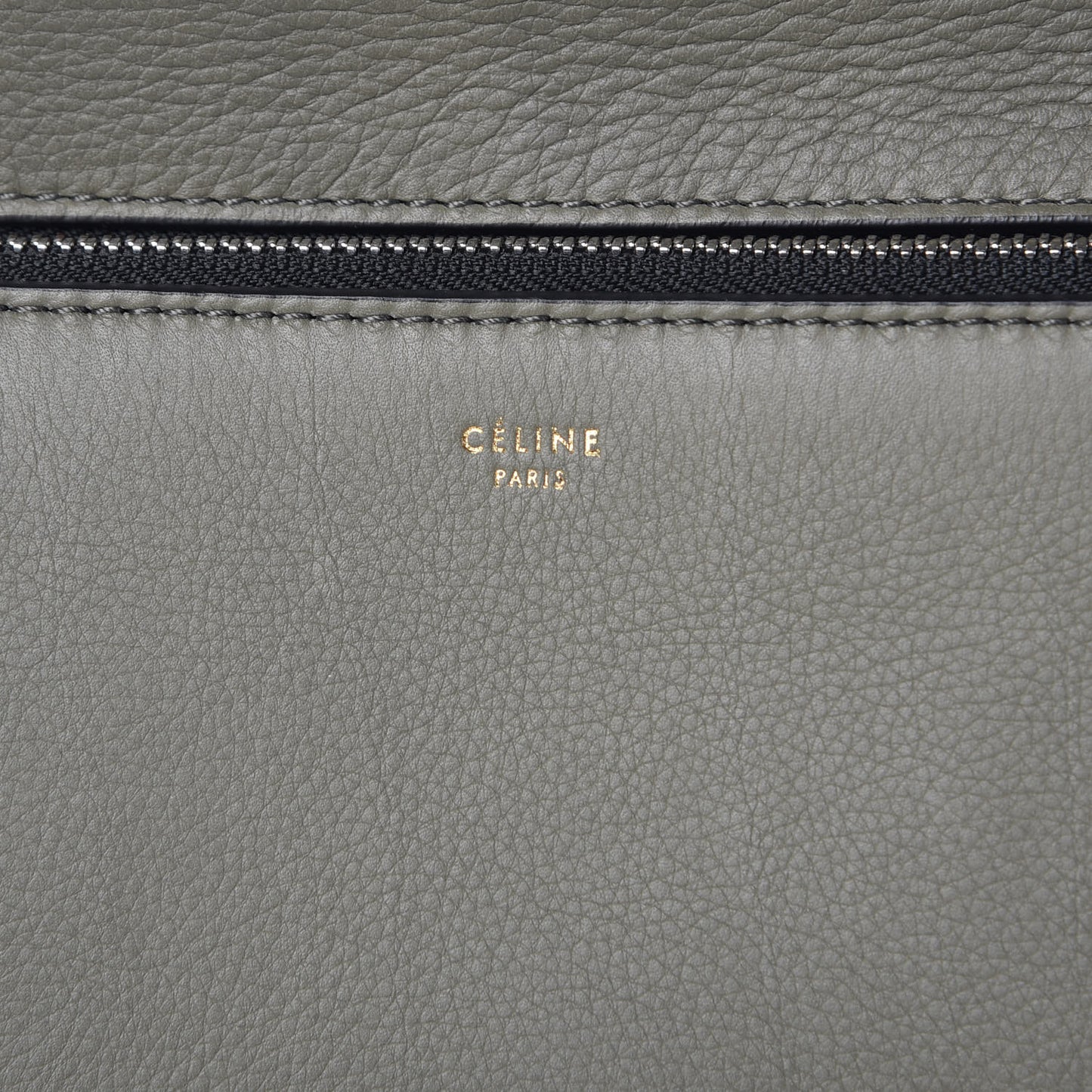 Calfskin Medium Edge Shoulder Bag Khaki