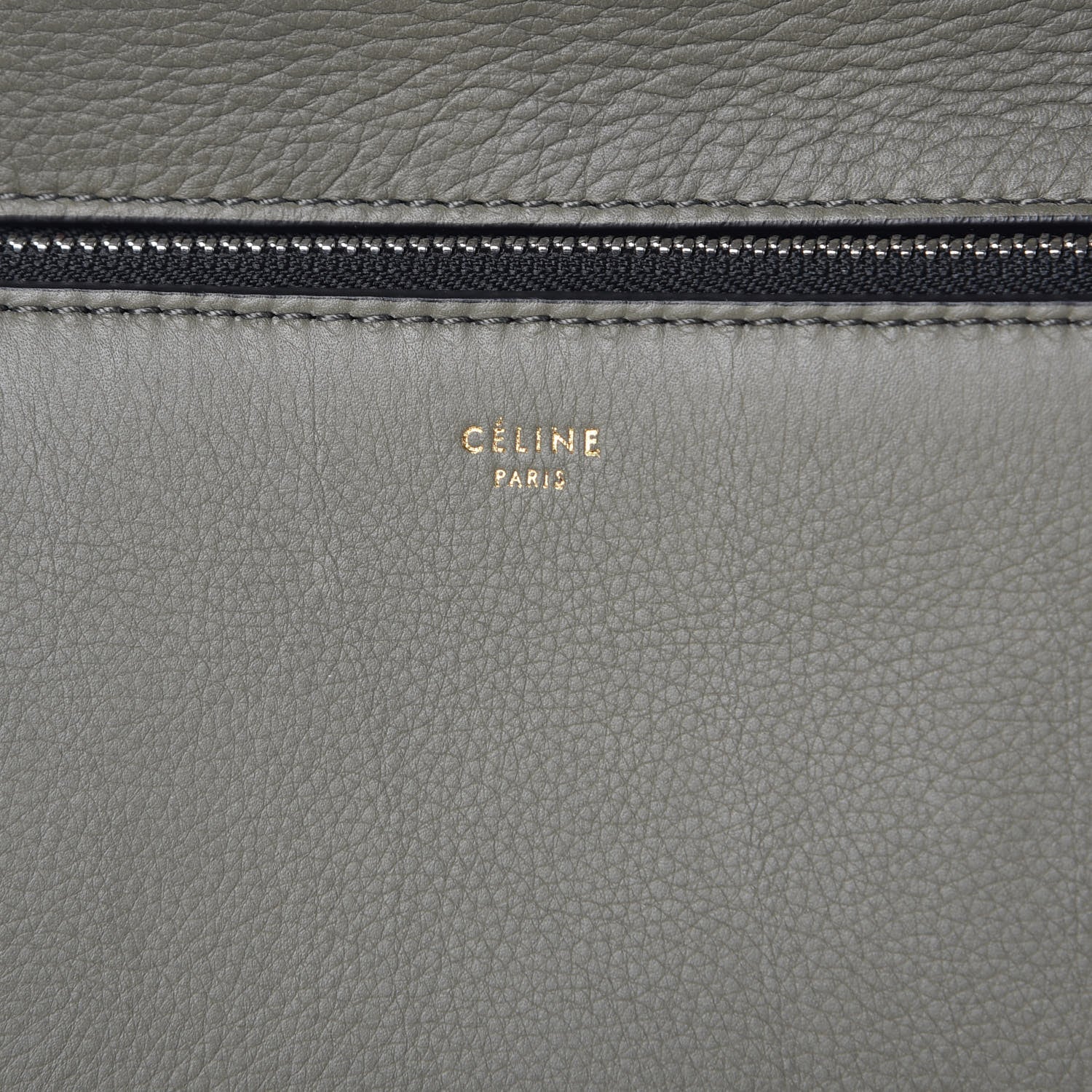 Celine Calfskin Medium Edge Shoulder Bag Khaki 6 of 10