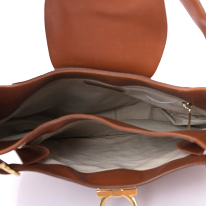 Salvatore Ferragamo Calfskin Gancini Hobo Tan 5 of 8